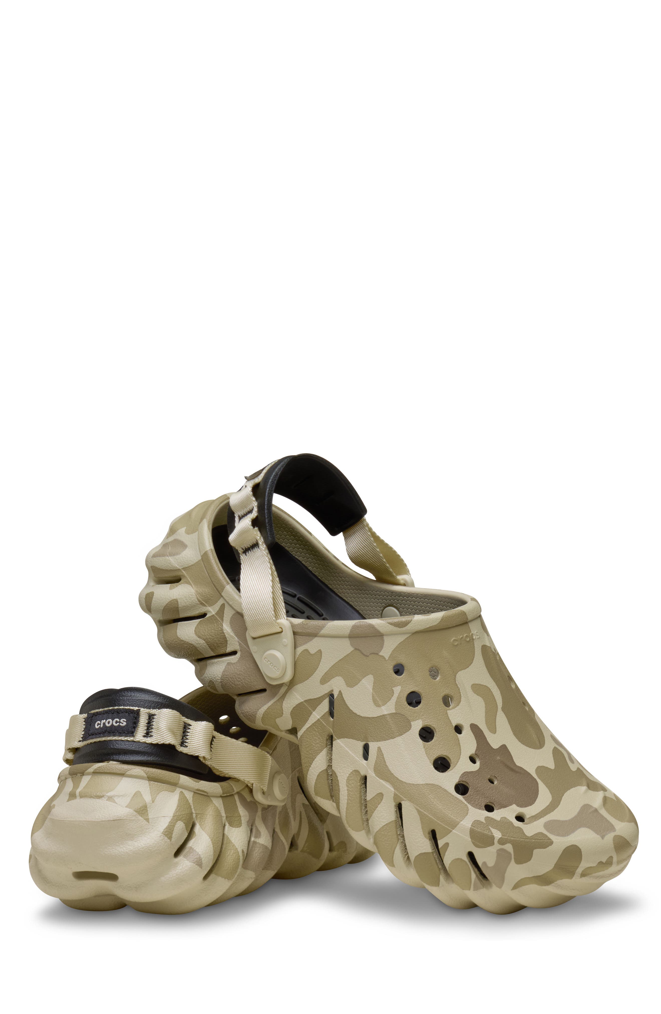 CROCS Echo Duck Camo Clog, Alternate, color, Bone/ Black