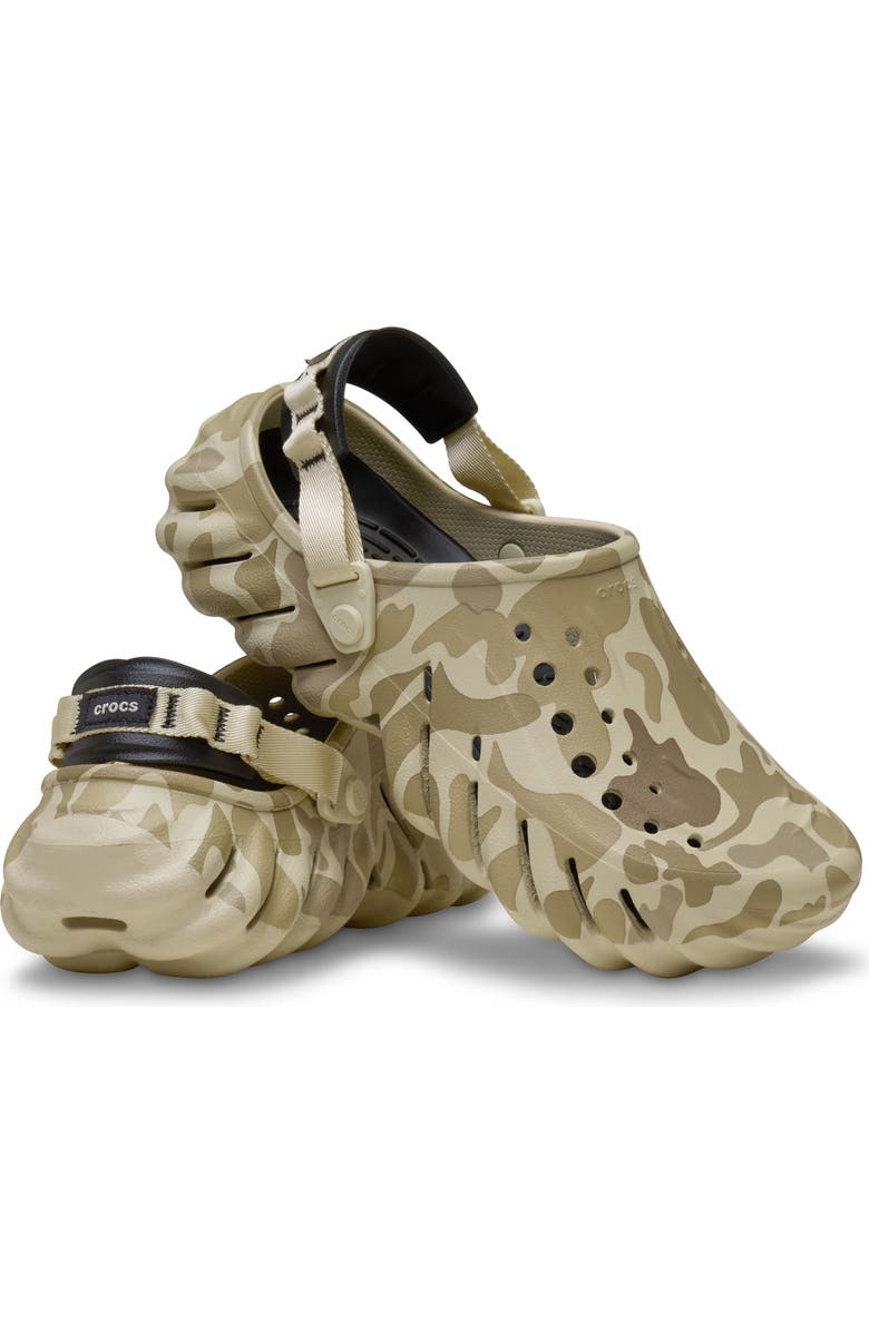 CROCS Echo Duck Camo Clog, Alternate, color, Bone/ Black