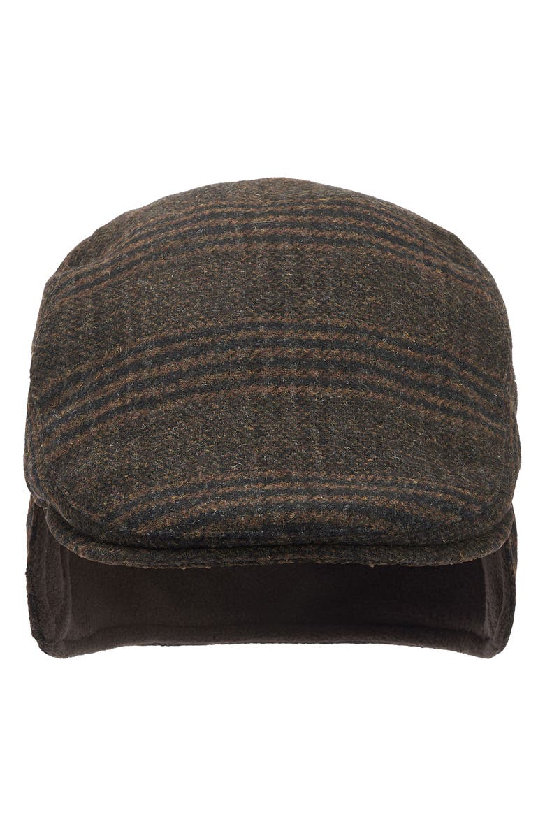 Barbour Cheviot Earflap Driving Cap, Alternate, color, Brown Check