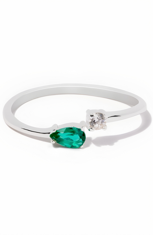 Little Sky Stone Serpentine Ring In Emerald