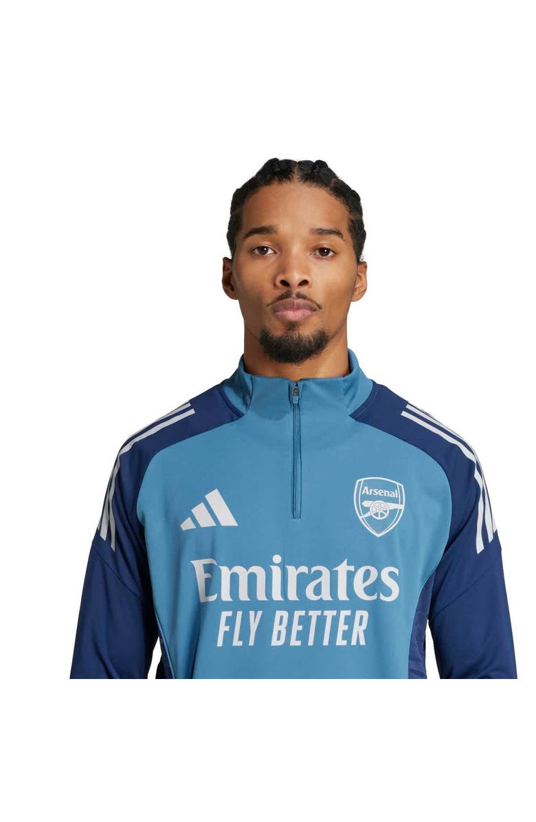 adidas Men's adidas Light Blue Arsenal 2025/26 AEROREADY Raglan Quarter-Zip Training Top, Alternate, color, Light Blue