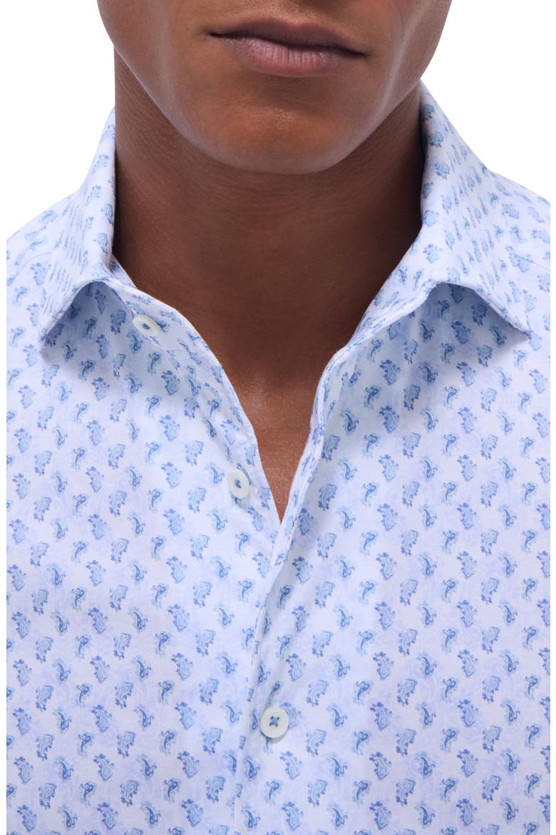 Devon OoohCotton® Paisley Button-Up Shirt, Alternate, color, ICE