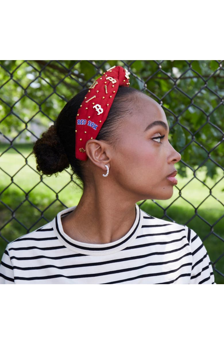 Lele Sadoughi MLB Boston Red Sox Embellished Headband, Alternate, color, Red 600