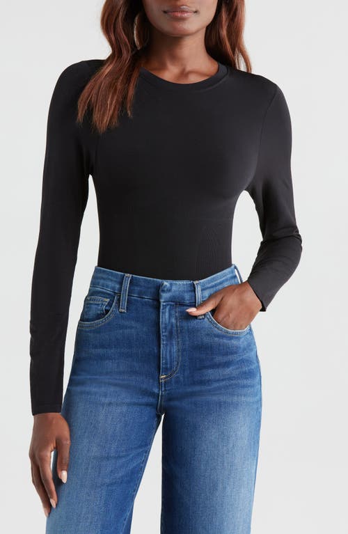 Pinsy Long Sleeved Butter Sculpt Seamless Shapewear Bodysuit In Black