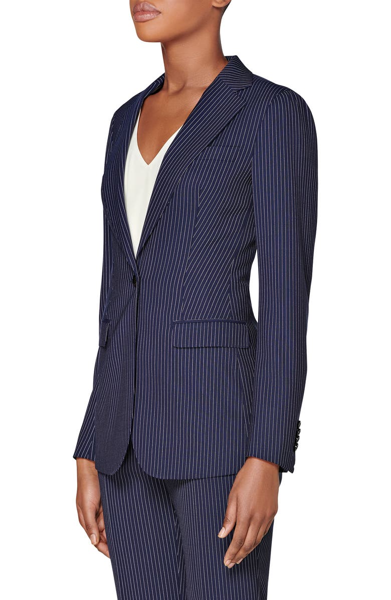 SUISTUDIO Cameron Pinstripe Wool Suit Jacket, Alternate, color, 
