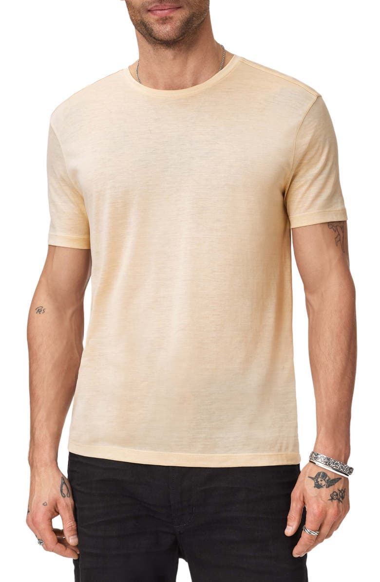 John Varvatos Amato Silk & Organic Cotton Crewneck T-Shirt, Alternate, color, Faded Twine