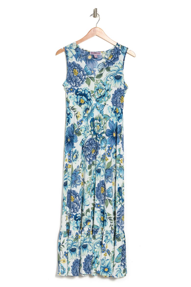 Love By Design Alba Sleeveless Tiered Maxi Dress, Alternate, color, ART NOUVEAU NATURAL