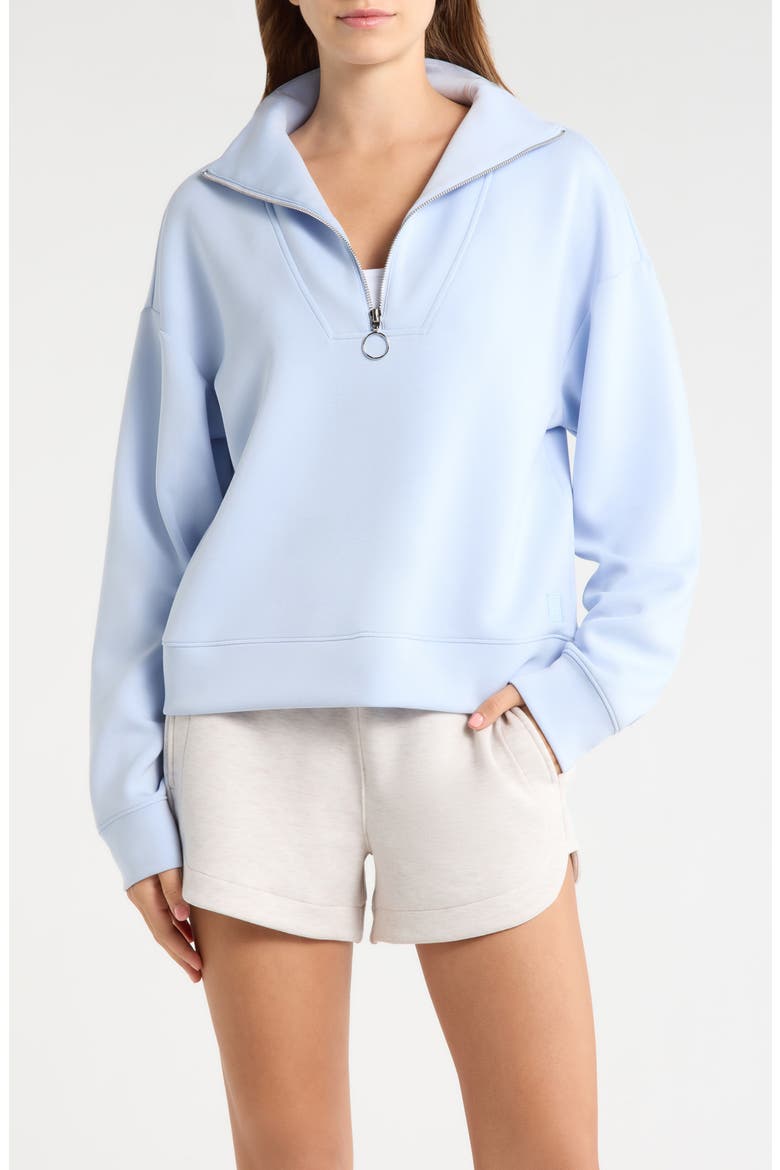 Dream Weave Quarter Zip Sweatshirt, Main, color, BLUE MIST