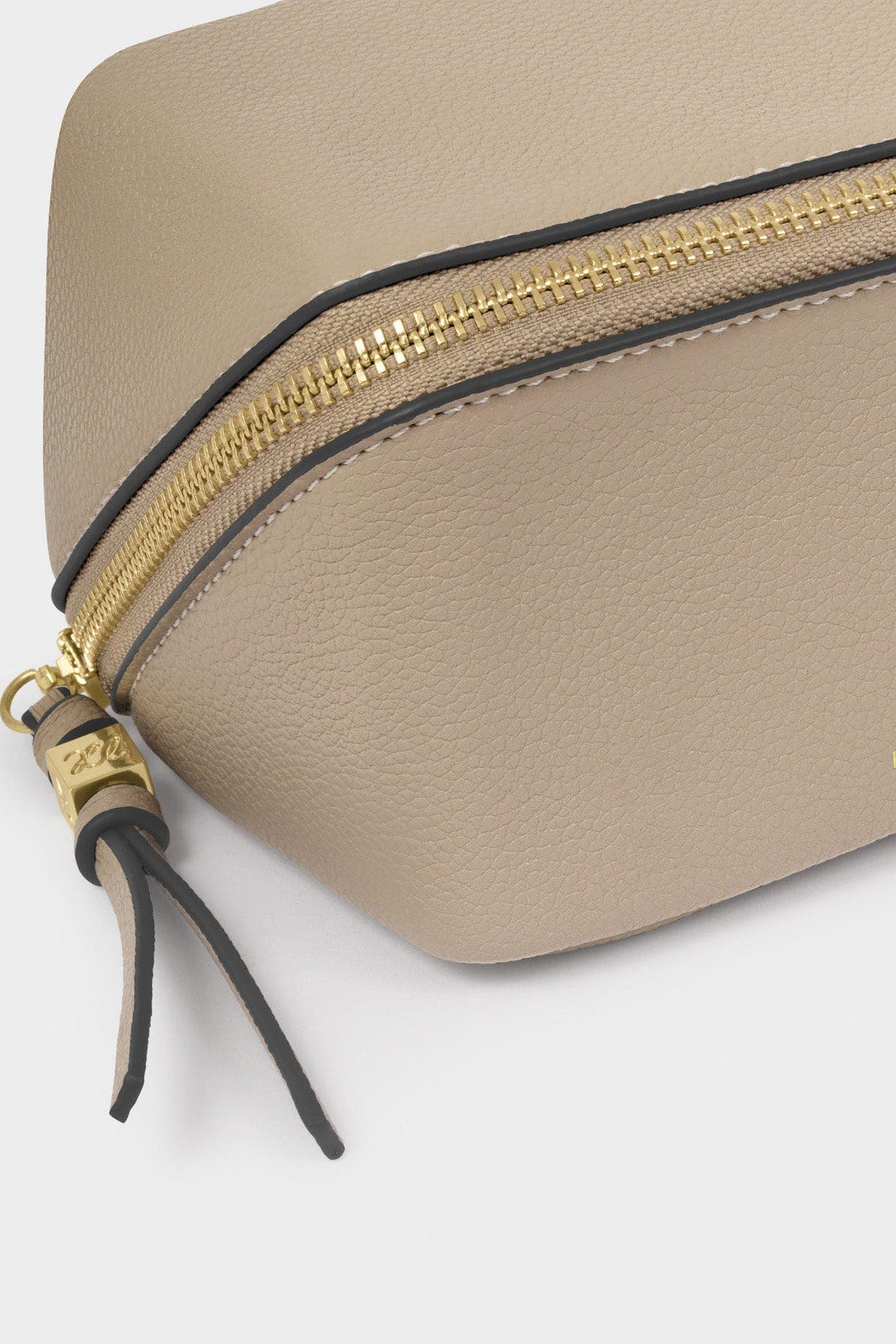 Fold-Out Mirror Makeup Bag in Light Taupe, Alternate, color, Light Taupe