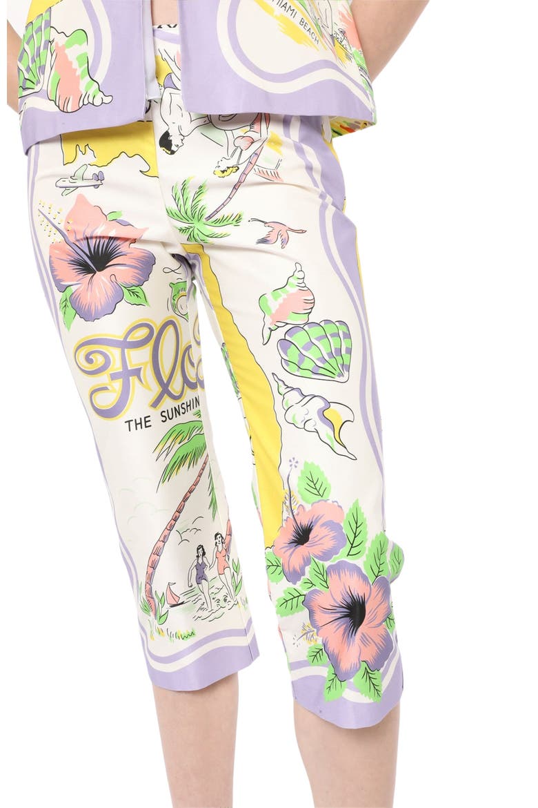 Florida Cotton Sateen Capri Pants, Alternate, color, LAVENDER MULTI