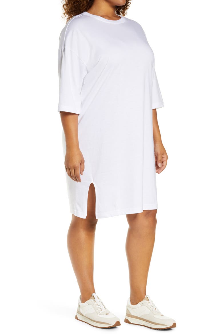 T-Shirt Dress, Alternate, color, WHITE
