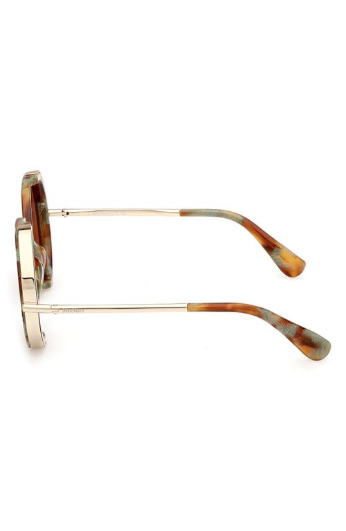 Max Mara Menton 57mm Round Sunglasses