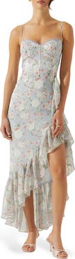 ASTR the Label Brisbane Floral Print Asymmetric Dress