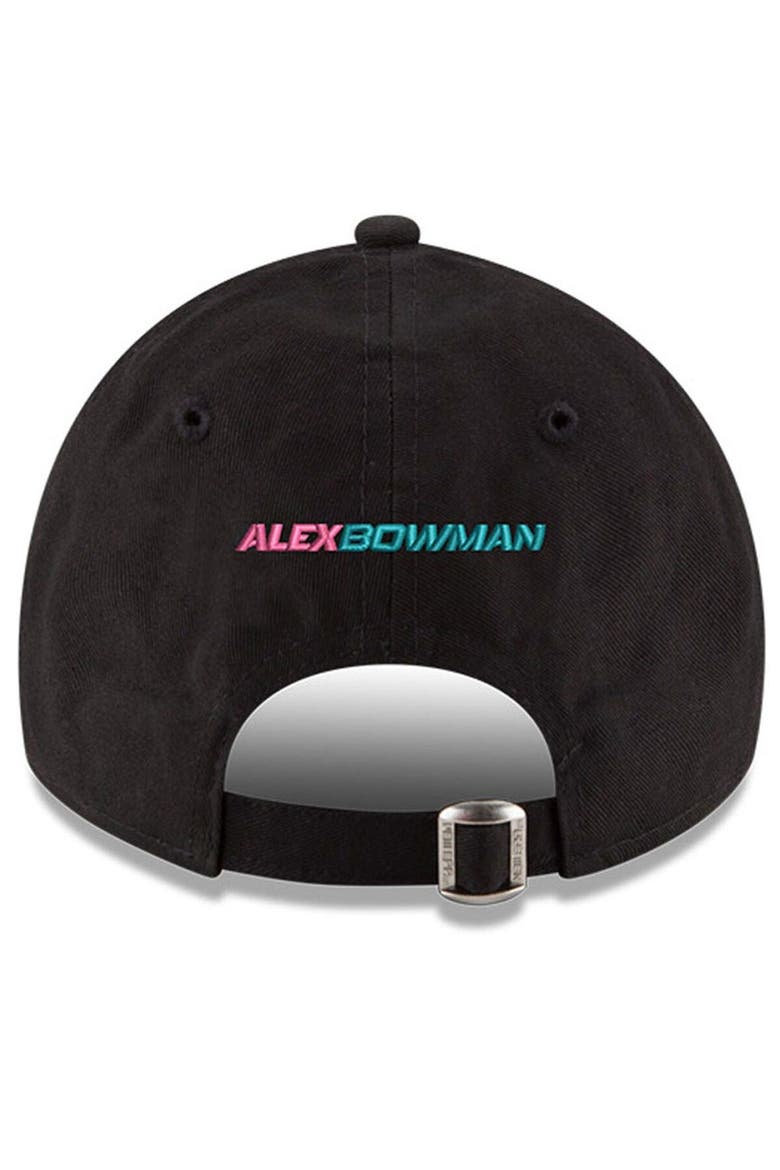 Men's New Era Black Alex Bowman Enzyme Washed 9TWENTY Adjustable Hat, Alternate, color, Black