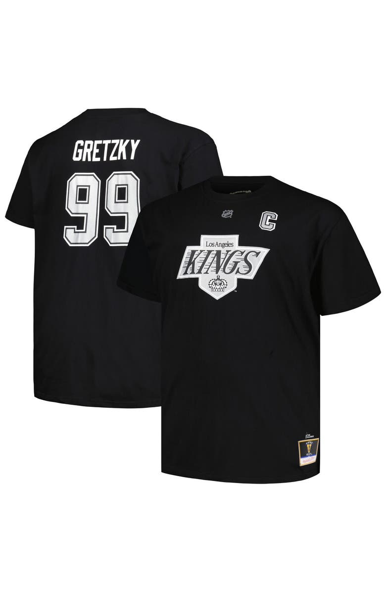 PROFILE Men's Profile Wayne Gretzky Black Los Angeles Kings Big & Tall Name & Number T-Shirt, Main, color, Black