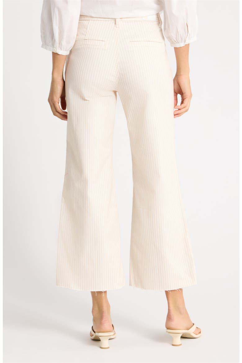 Anessa Button Pocket Raw Hem High Waist Wide Leg Jeans, Alternate, color, TONAL STRIPE