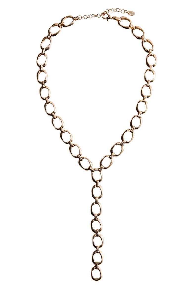 Long Link Y-Necklace, Main, color, GOLD