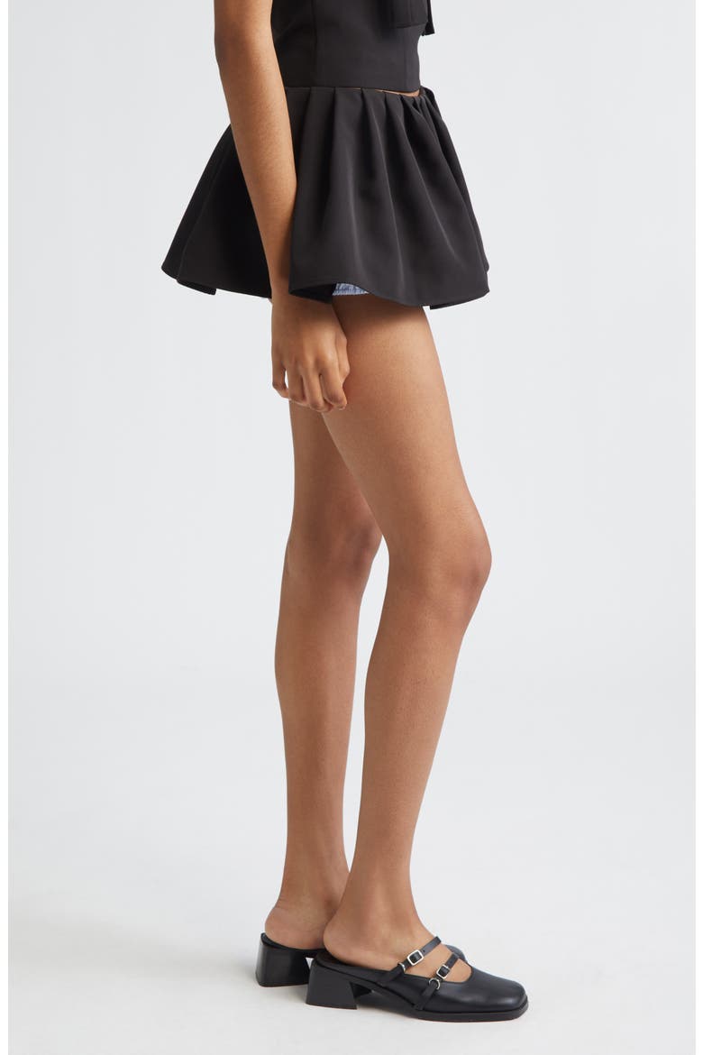 Theo Pleated Miniskirt, Alternate, color, BLACK