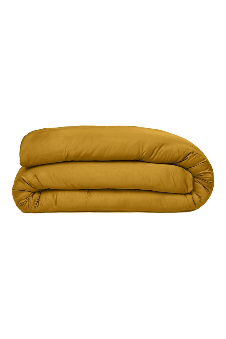 Signature Sateen Duvet Cover, Main, color, SAFFRON