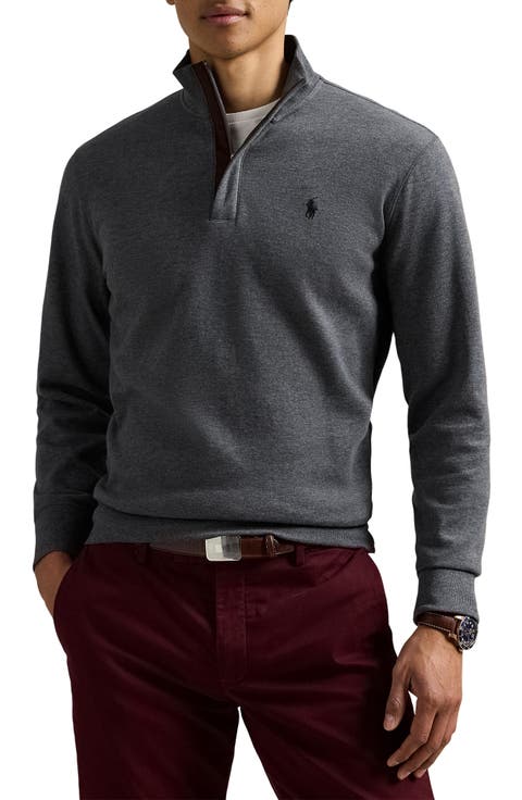 Cotton Blend Quarter Zip Pullover