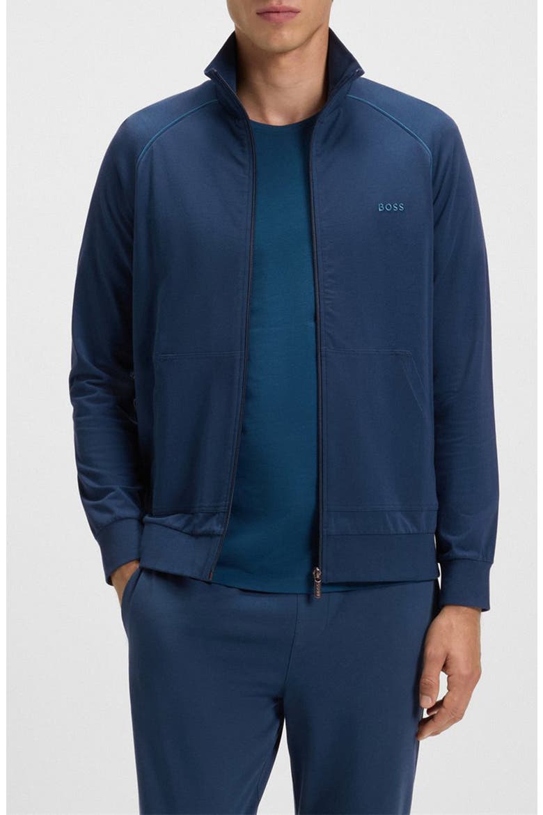 Mix Match Stretch Cotton Lounge Jacket, Main, color, OPEN BLUE