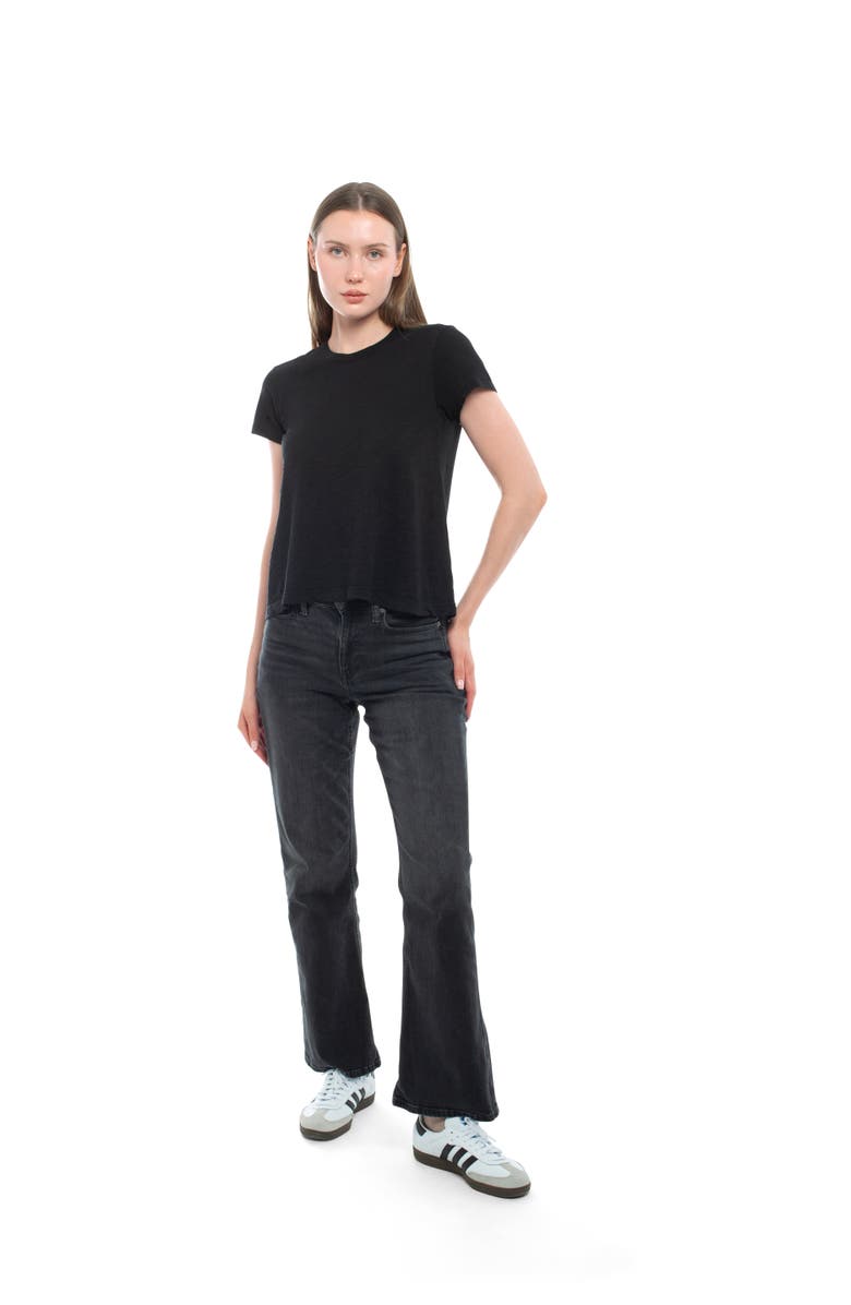 WILT Clothing Baby Fit Shrunken Crew Short Sleeve Tee, Alternate, color, Black