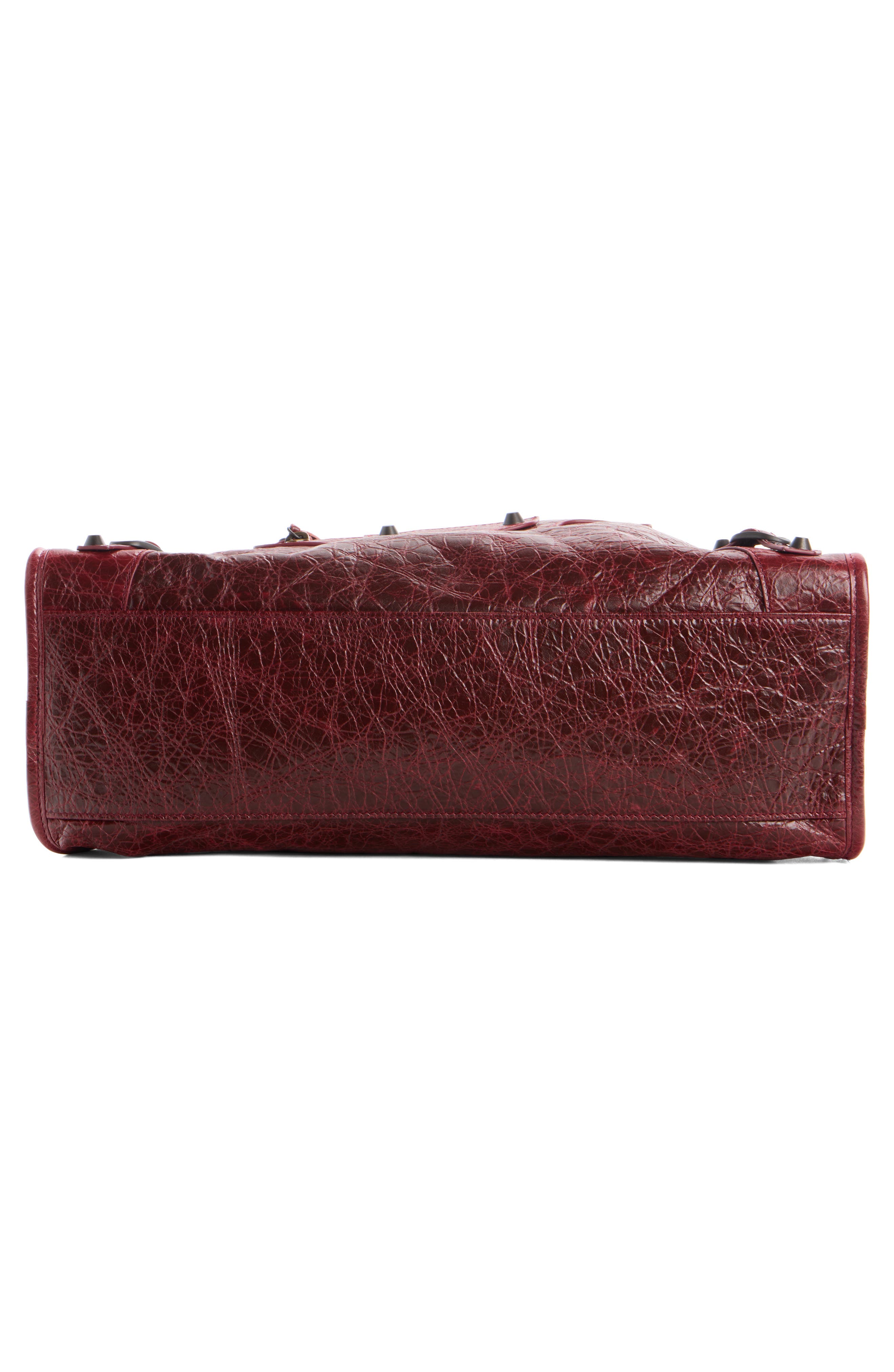 Medium Le City Leather Satchel, Alternate, color, 6034 DARK BURGUNDY