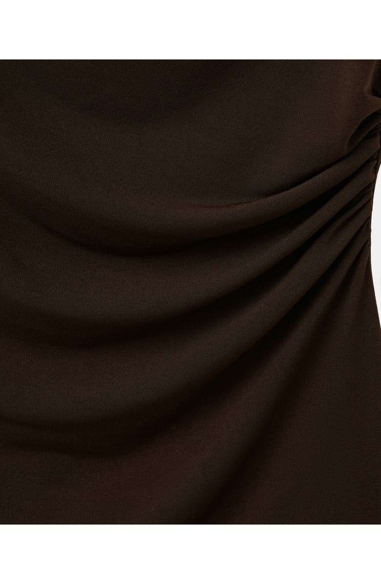 MANGO Metal Detail Asymmetric Top, Alternate, color, Brown