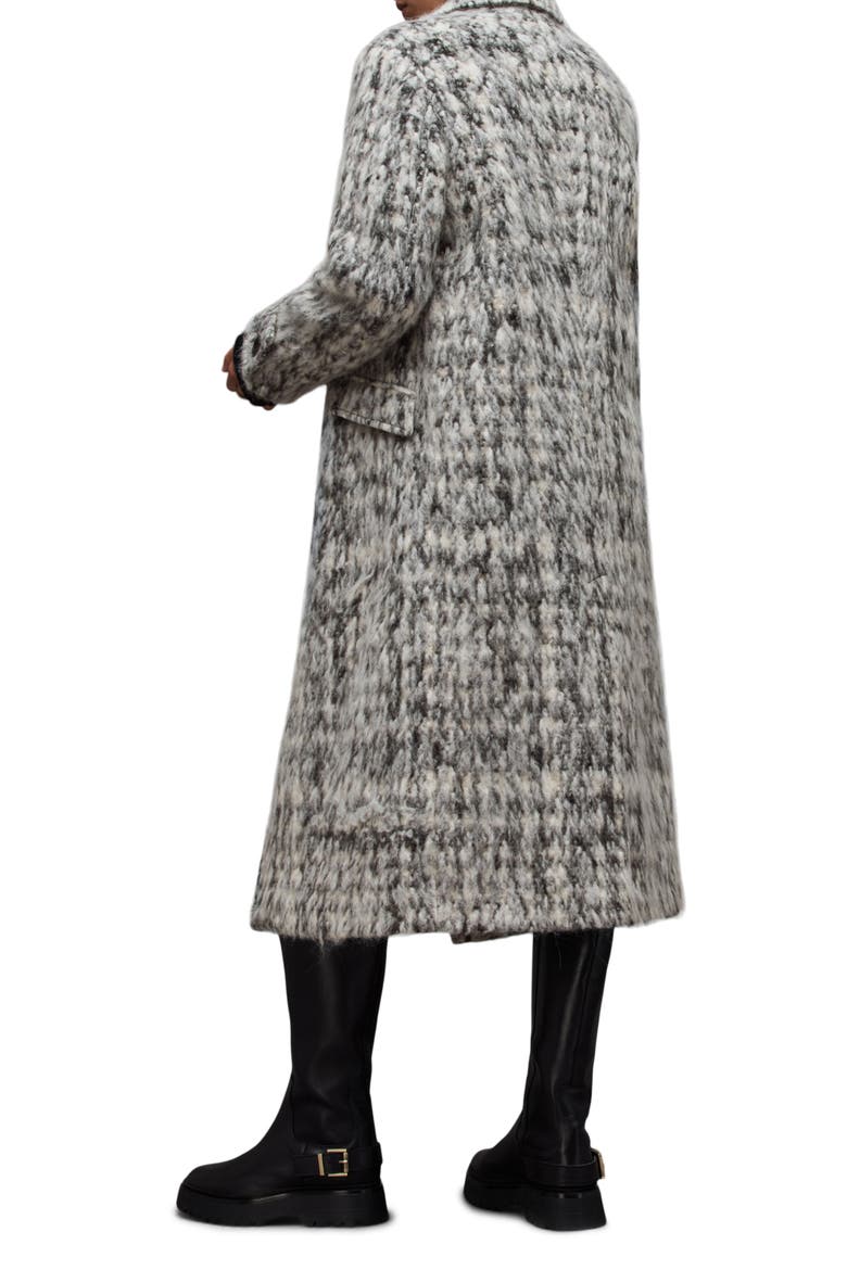 Mablex Longline Coat, Alternate, color, BLACK/WHITE