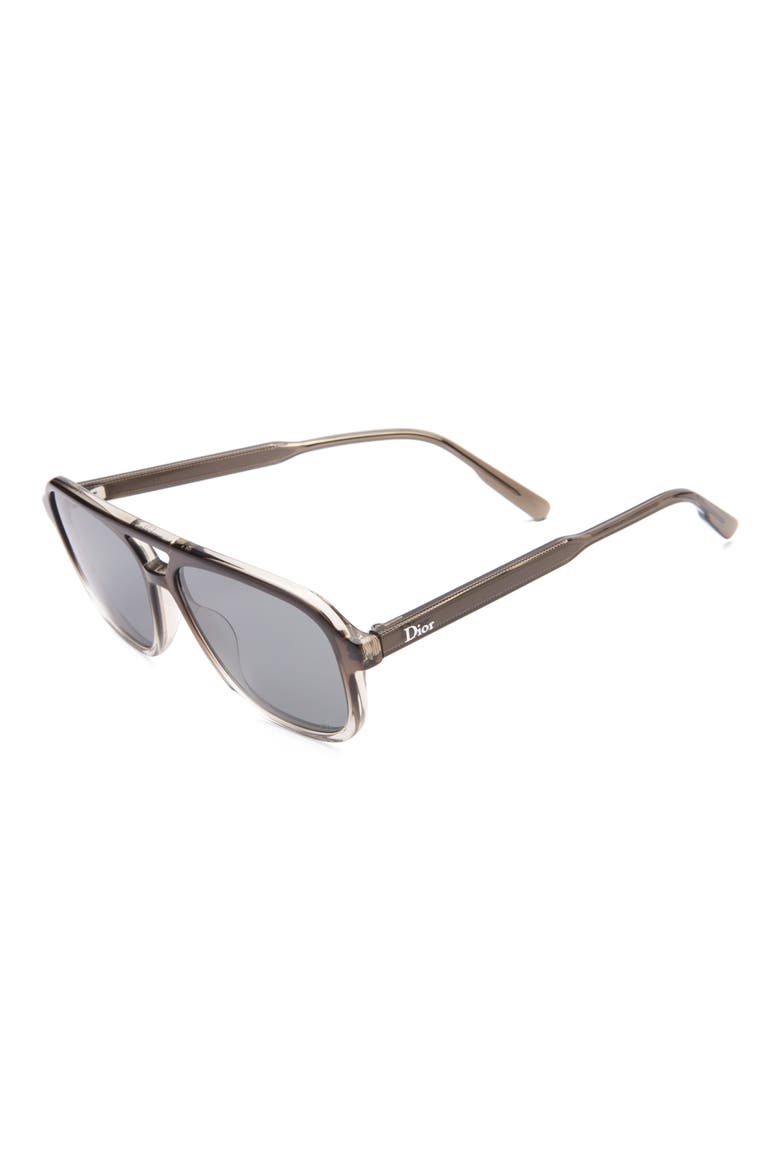 'Dioribbon A1I 56mm Pilot Sunglasses, Alternate, color, DARK BROWN/ OTHER / SMOKE