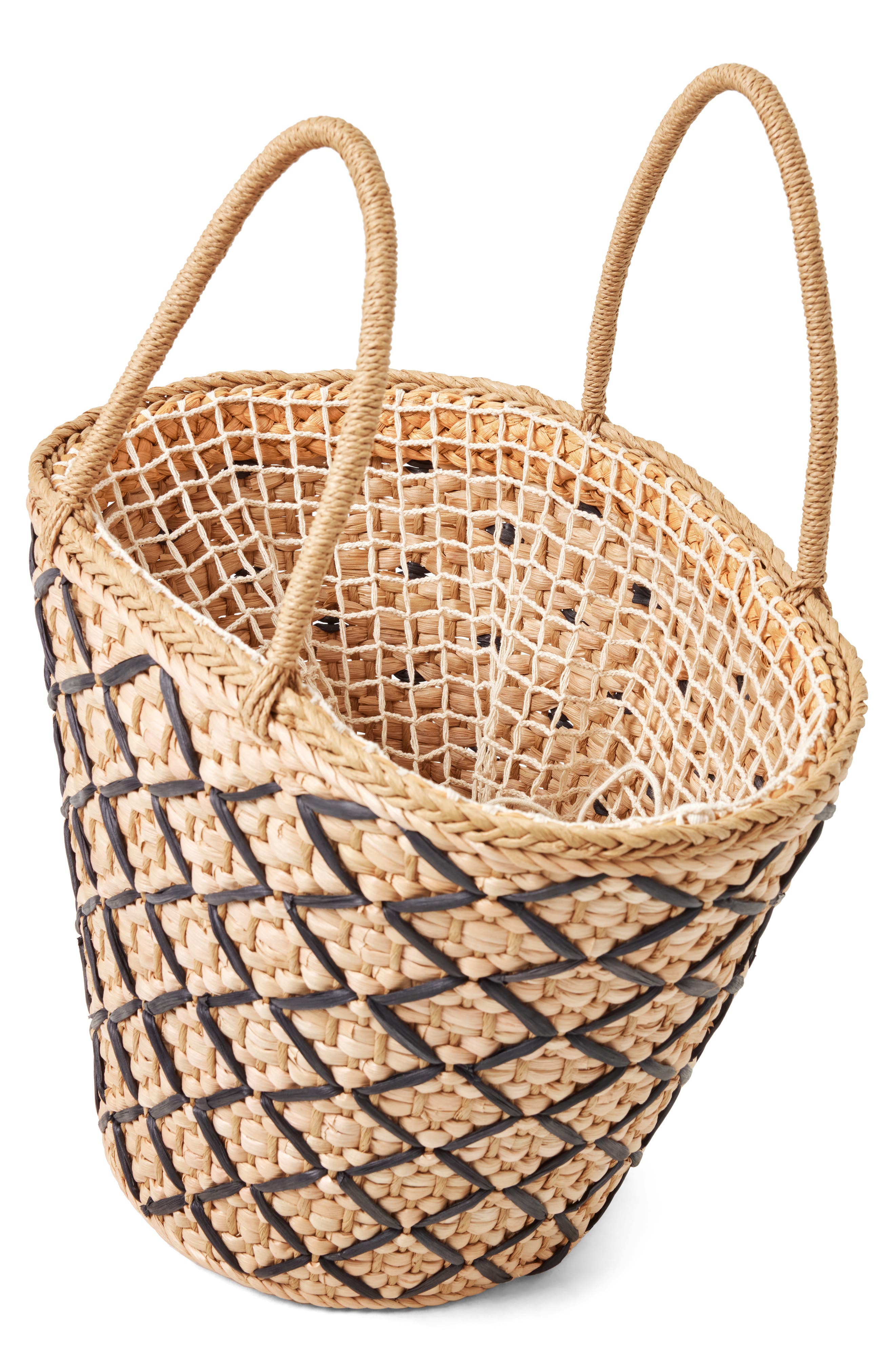 LSPACE Palma Nights Jute Tote, Alternate, color, Natural/ Black