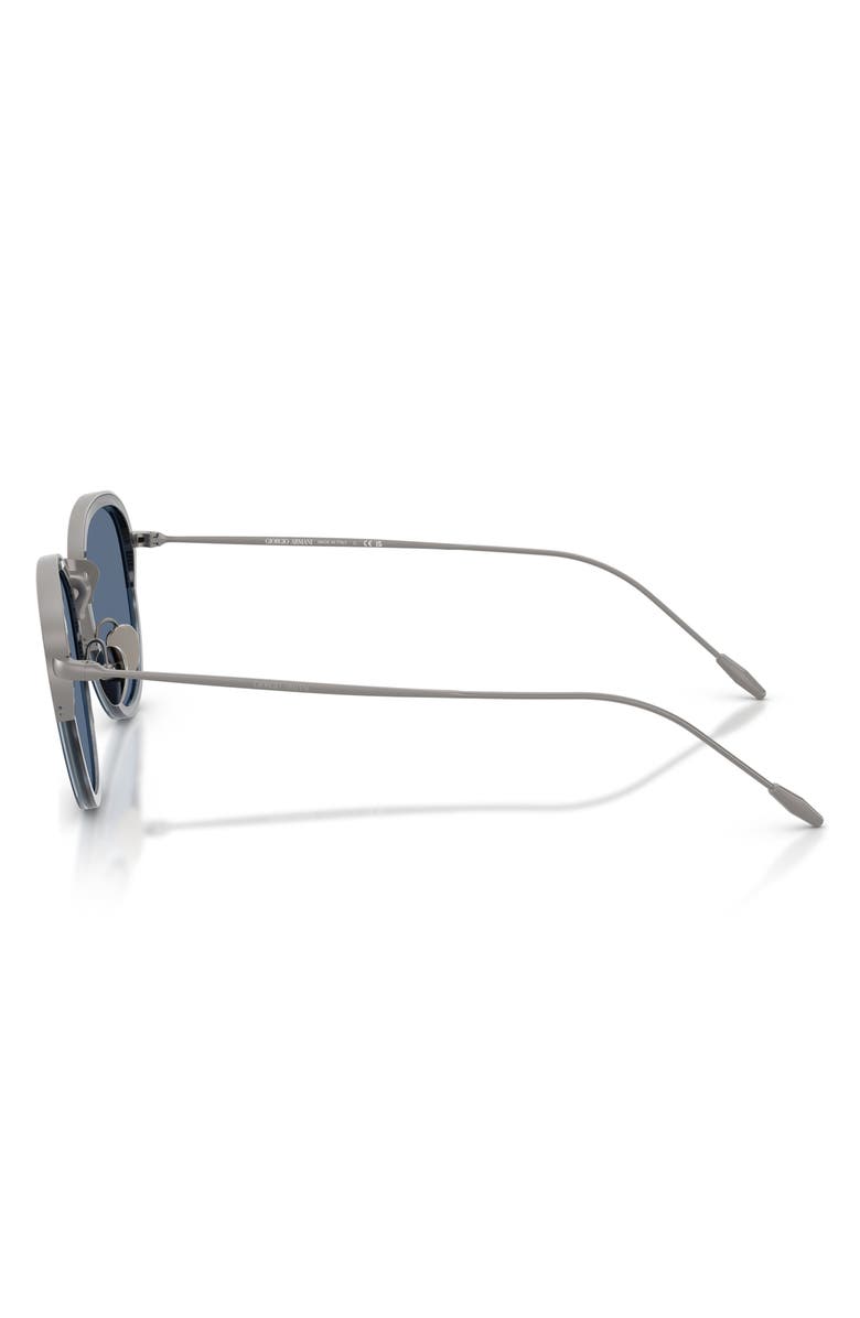 AX Armani Exchange 50mm Round Sunglasses, Alternate, color, Gunmetal / Dark Blue