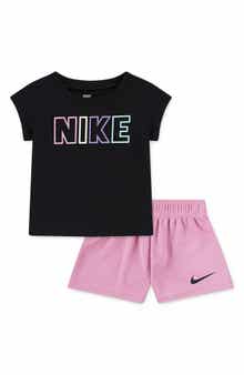 Nike Pop Logo T-Shirt & Mesh Shorts Set