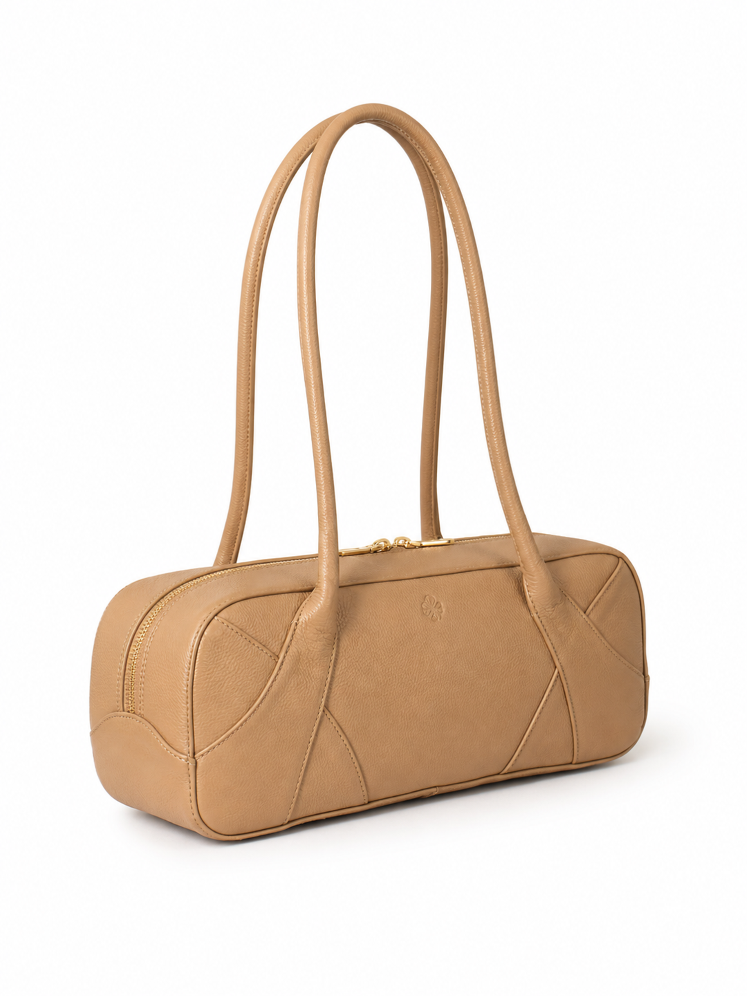 Almaira Italian Textured Leather Shoulder Bag, Alternate, color, Honey