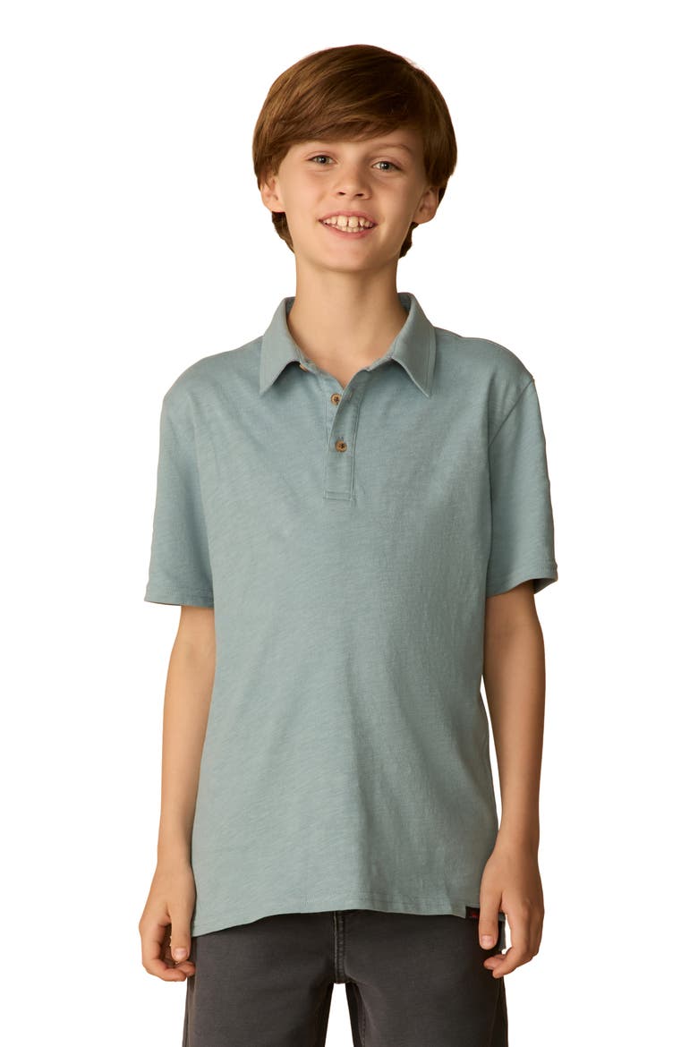 Kids' Sun Washed Organic Cotton Polo, Main, color, MOUNTAIN WIND STRIPE
