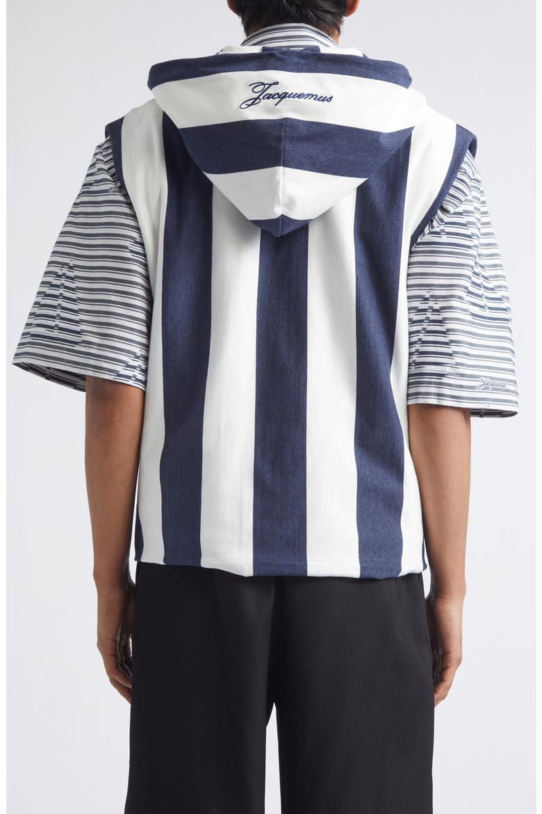 Marinière Stripe Sleeveless Hoodie, Alternate, color, JACQUARD BIG STRIPES NAVY