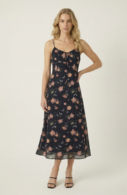 Modenaire Floral Midi Dress