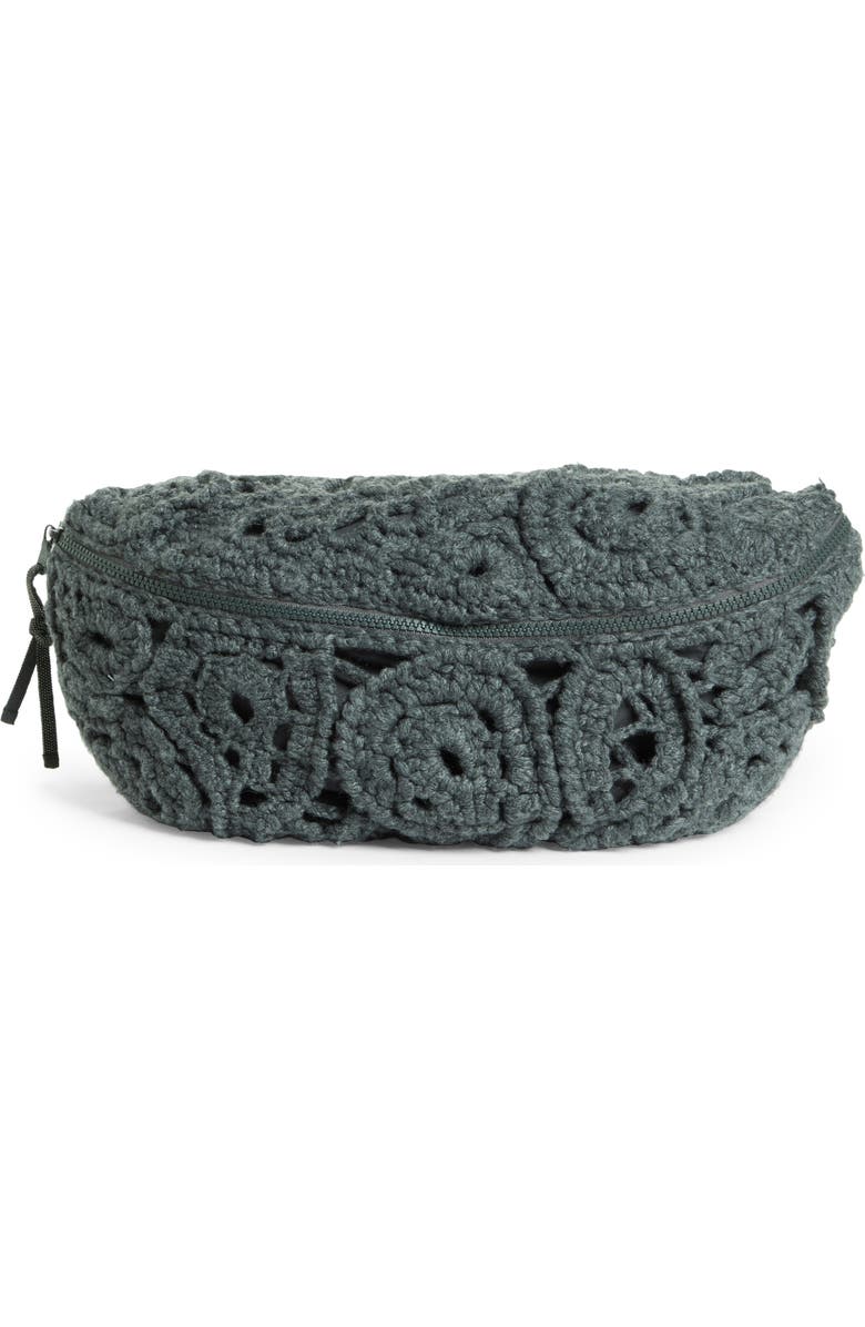 Brunello Cucinelli Crochet Paisley Cashmere Belt Bag, Main, color,