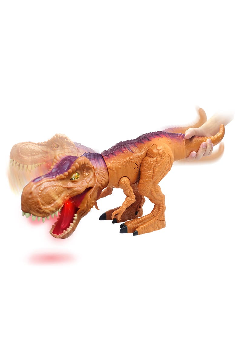 Mighty Megasaur Megabiter Orange Trex W/ Lights & Sounds, Alternate, color, Brown