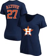 PROFILE Women's Profile Jose Altuve Navy Houston Astros Plus Size Name & Number V-Neck T-Shirt