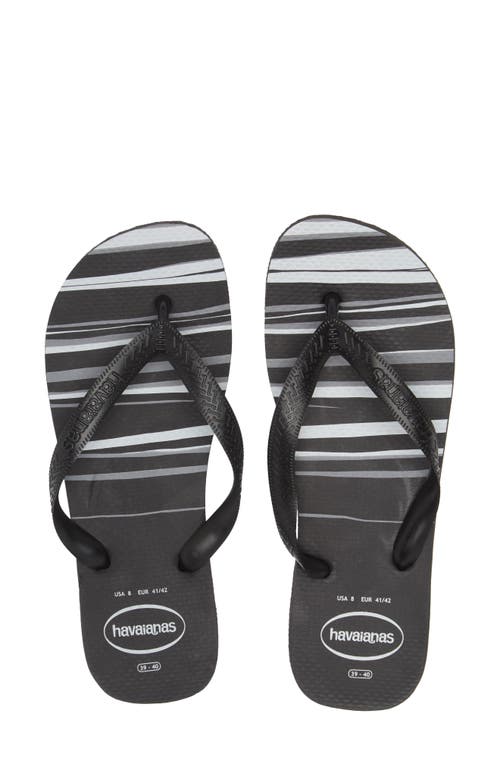 Havaianas Top Basic Flip Flop In Black/white