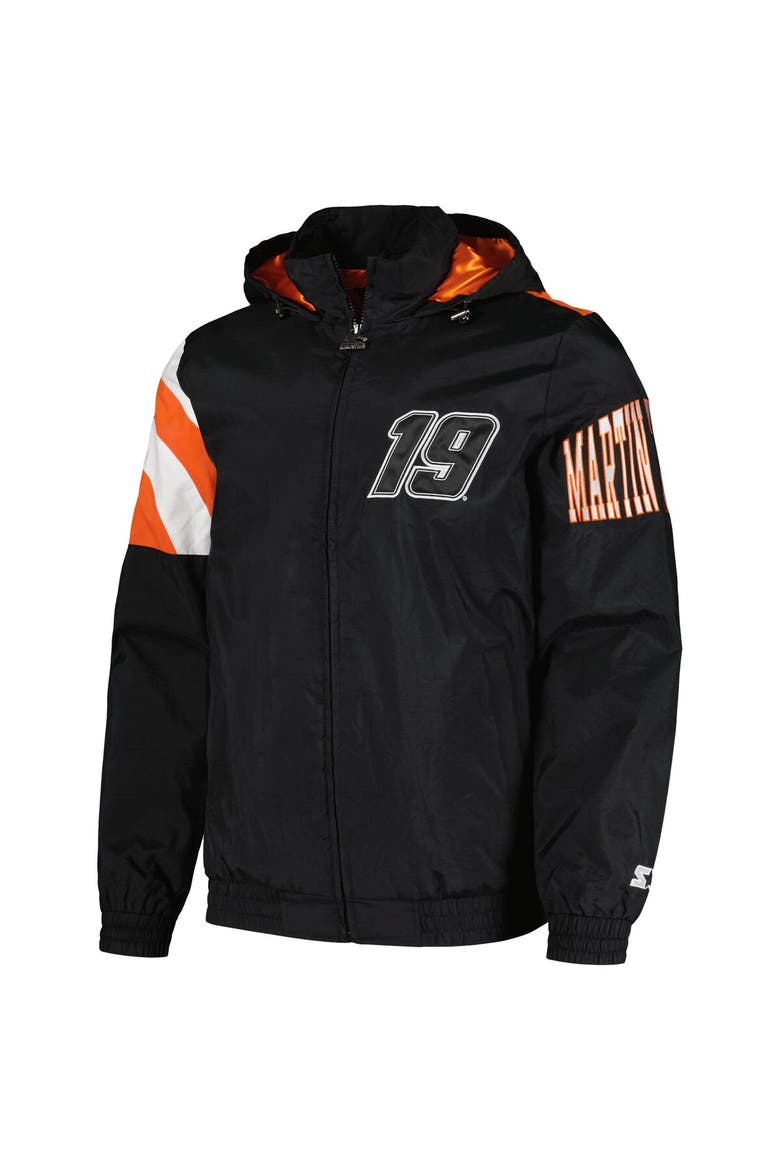 Men's Starter Black Martin Truex Jr Red Zone Full-Zip Jacket, Alternate, color, Black