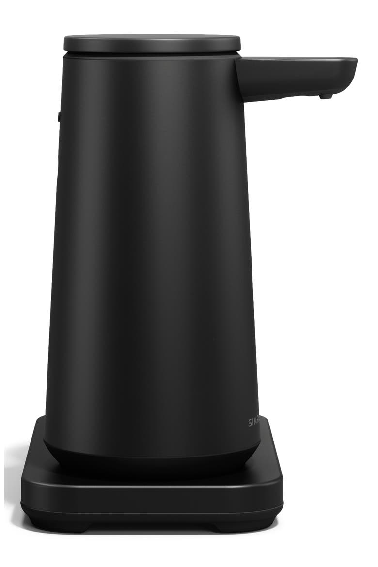 Rechargeable Sensor Pump Foam Soap Dispenser with Caddy Cup, Alternate, color, BLACK