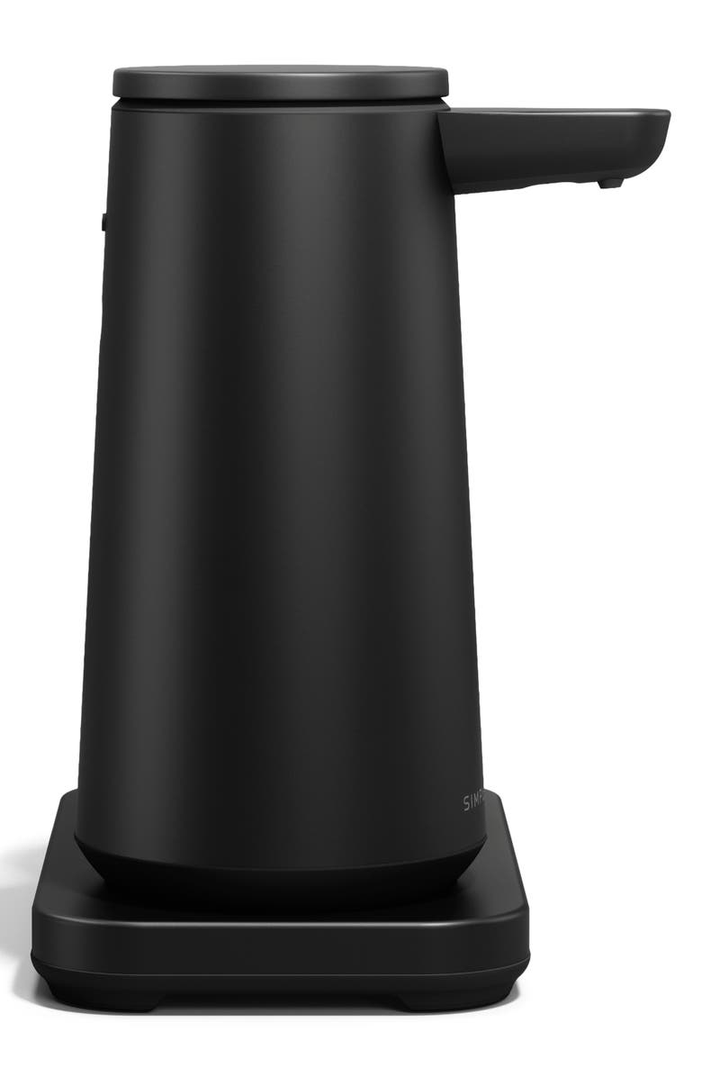 simplehuman Rechargeable Sensor Pump Foam Soap Dispenser with Caddy Cup, Alternate, color, Black