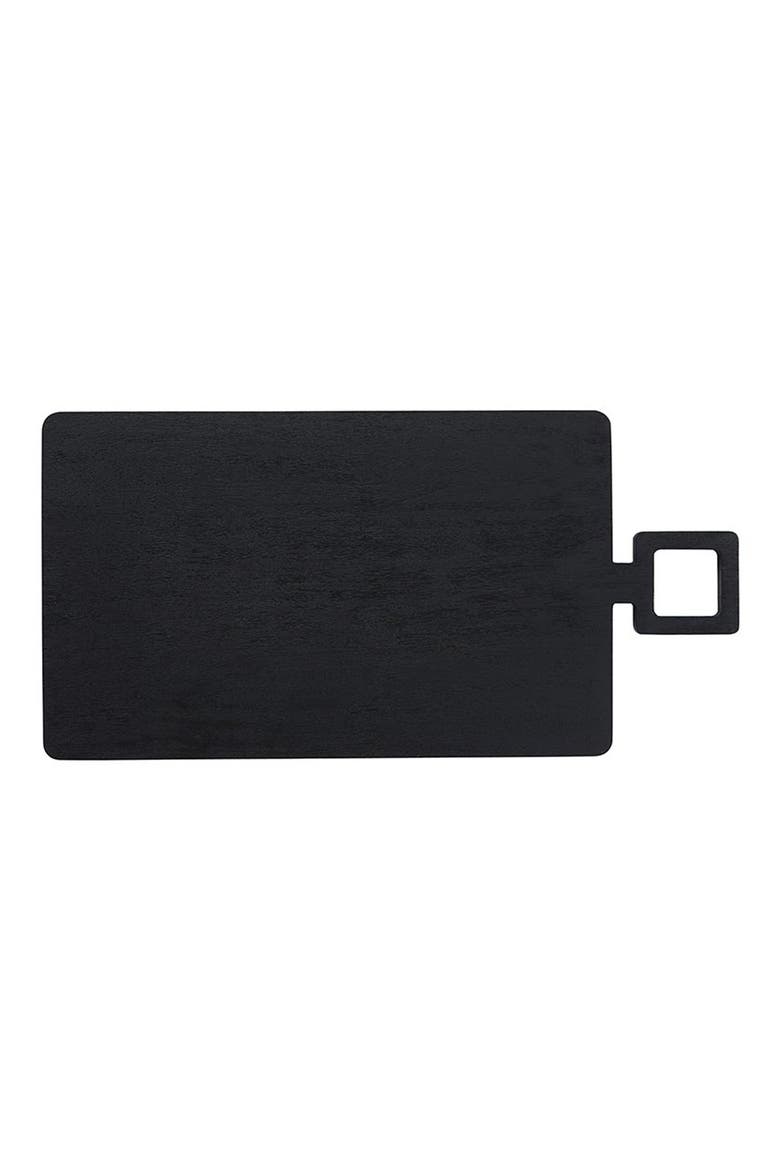 Square Handle Serving Board, Alternate, color, BLACK