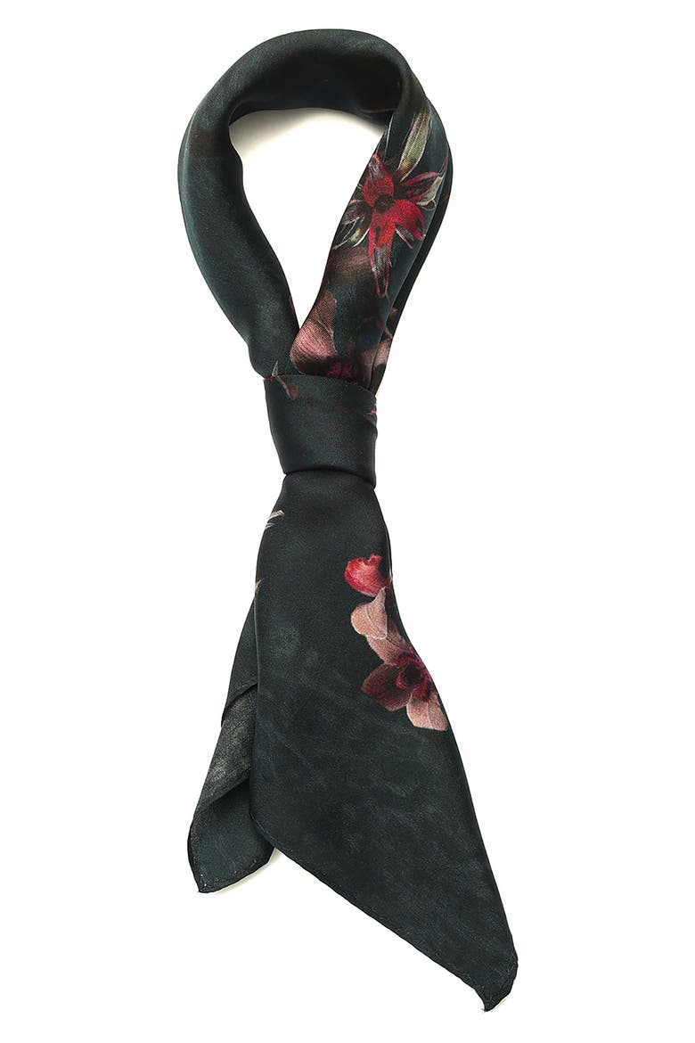 Evia Adena Silk Bandana, Alternate, color, BLUE