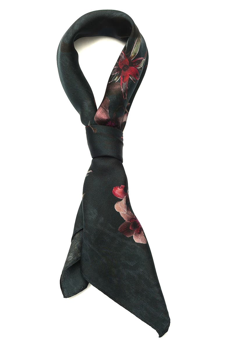 AllSaints Evia Adena Silk Bandana, Alternate, color, Blue