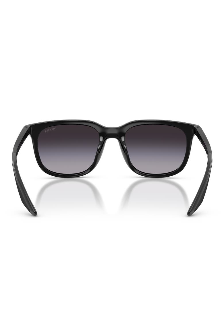 54mm Gradient Pillow Sunglasses, Alternate, color, BLACK / GREY DARK BLUE