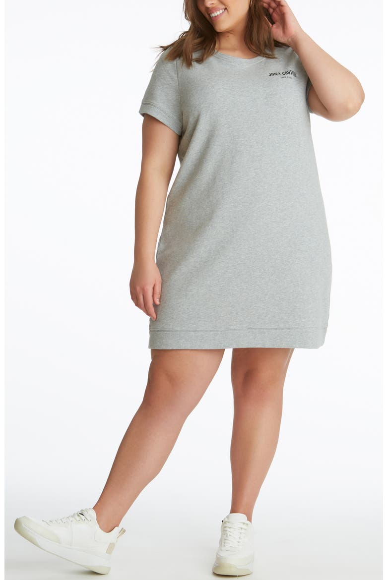 Cotton T-Shirt Dress, Alternate, color, GREY POWDER HEATHER