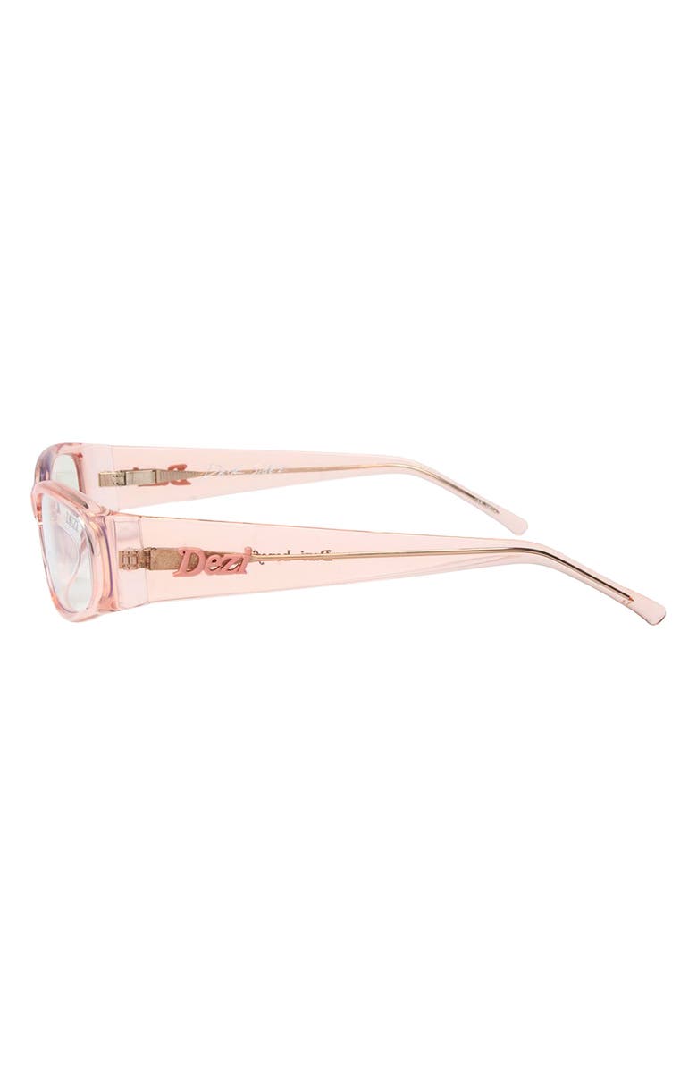 DEZI Desk Sidez 57mm Rectangular Blue Light Blocking Glasses, Alternate, color, Crystal Pink / Bluelight